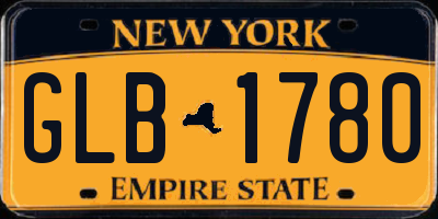 NY license plate GLB1780