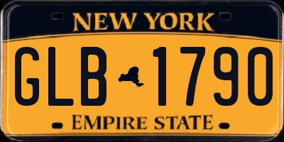 NY license plate GLB1790