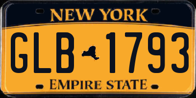 NY license plate GLB1793