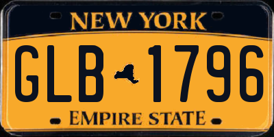 NY license plate GLB1796