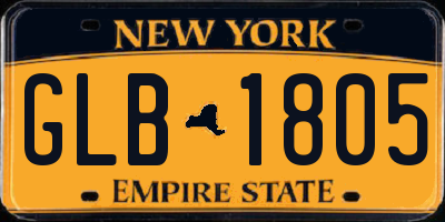 NY license plate GLB1805
