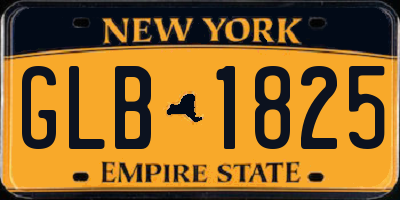 NY license plate GLB1825