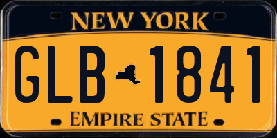 NY license plate GLB1841