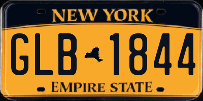 NY license plate GLB1844