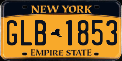 NY license plate GLB1853
