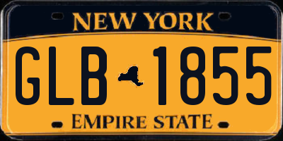NY license plate GLB1855