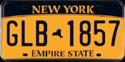 NY license plate GLB1857
