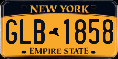 NY license plate GLB1858