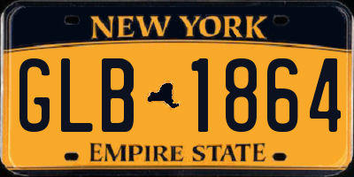 NY license plate GLB1864