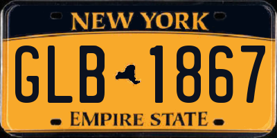 NY license plate GLB1867