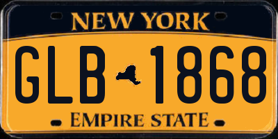 NY license plate GLB1868