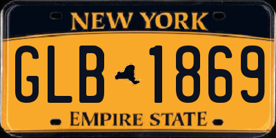 NY license plate GLB1869