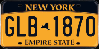 NY license plate GLB1870