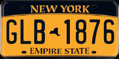 NY license plate GLB1876