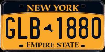 NY license plate GLB1880