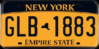 NY license plate GLB1883
