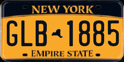 NY license plate GLB1885