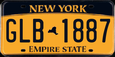 NY license plate GLB1887