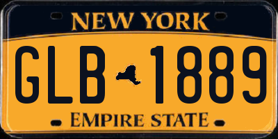 NY license plate GLB1889