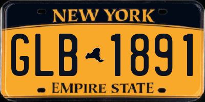 NY license plate GLB1891
