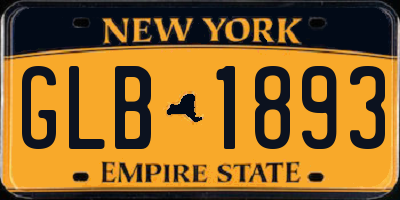 NY license plate GLB1893