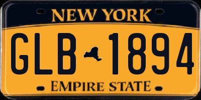 NY license plate GLB1894