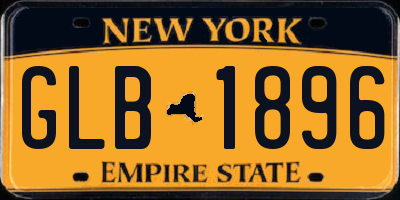 NY license plate GLB1896