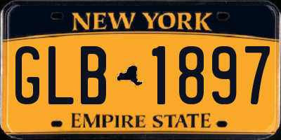 NY license plate GLB1897