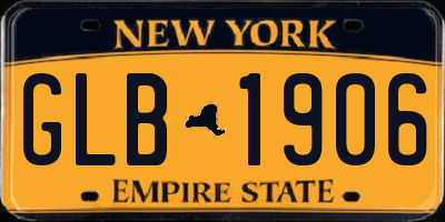 NY license plate GLB1906