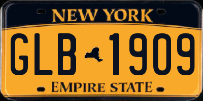 NY license plate GLB1909