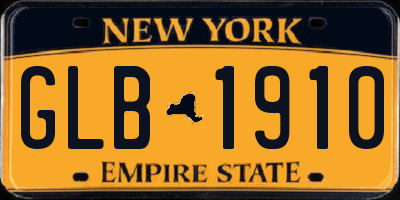 NY license plate GLB1910