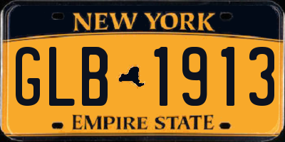 NY license plate GLB1913