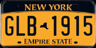 NY license plate GLB1915