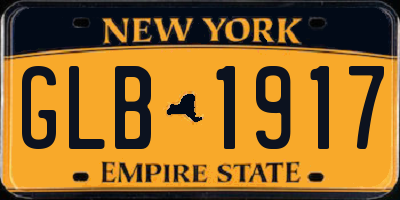 NY license plate GLB1917