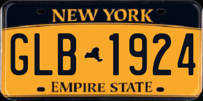 NY license plate GLB1924