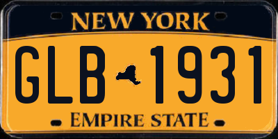 NY license plate GLB1931