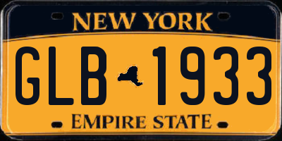 NY license plate GLB1933