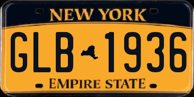 NY license plate GLB1936