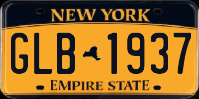 NY license plate GLB1937