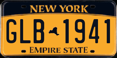 NY license plate GLB1941