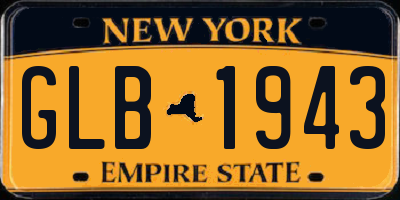 NY license plate GLB1943