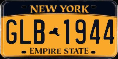 NY license plate GLB1944