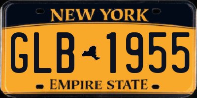 NY license plate GLB1955