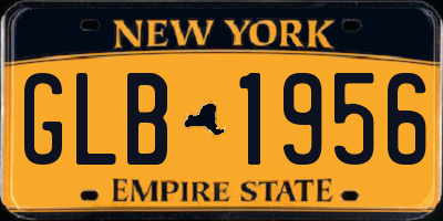 NY license plate GLB1956