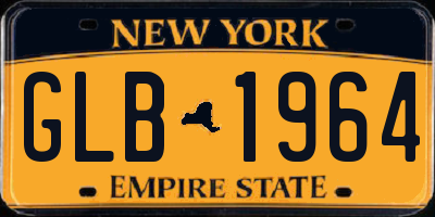NY license plate GLB1964