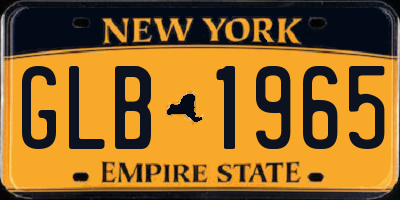 NY license plate GLB1965