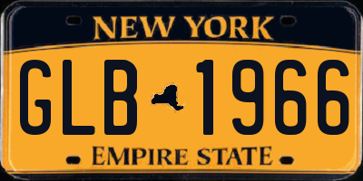 NY license plate GLB1966
