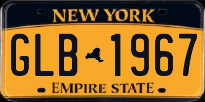 NY license plate GLB1967