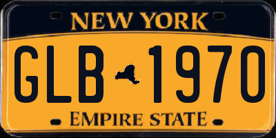 NY license plate GLB1970