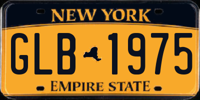 NY license plate GLB1975